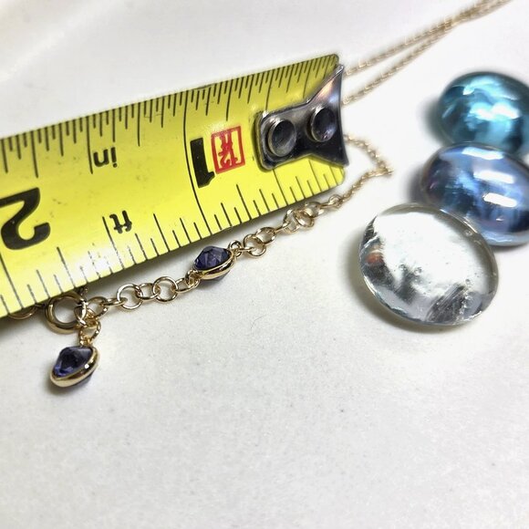 Swarovski Chroma Crystal Pendant Necklace Gold Tone Multi Colour Combination - Picture 5 of 12